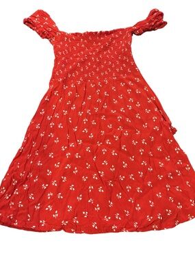 Faithfull the Brand red and white cottagecore dress